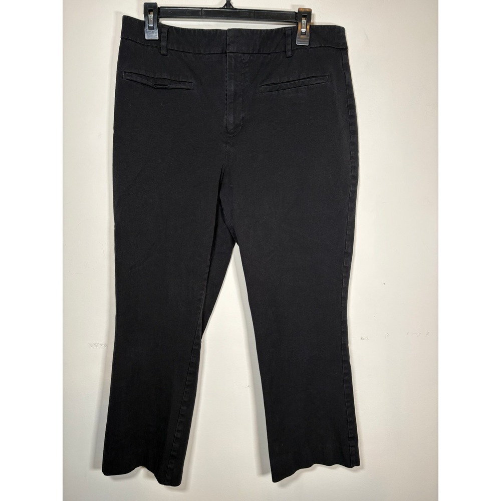 Maeve Anthropologie Pants Black Straight Leg Stretch Trousers Dark Academia 16